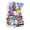 Hafen Aquarell