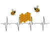 Bees honey heartbeat