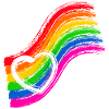 Rainbow pride heart