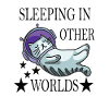 Chat astronaute endormi