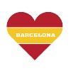 Barcelone Espagne Drapeau Love Barcelona España