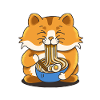 Gourmet cat( ramen cat)