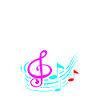 Headphone music notes