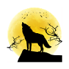 Vollmond Wolf Geschenk