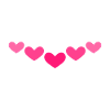 Heart ornament line pink