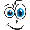 Curious Blue Eyes Face
