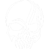 Tribal skull white