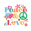 Hippie Peace Love | Regalo del fiore del costume di hippy