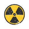 Nuke Symbol t-shirt effet usé