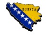 Mappa della Bosnia, bandiera bosniaca, Bosnia