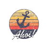 Sunset ahoy! Logo beach sunset