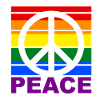 Colorful peace sign Peace sign rainbow flag