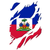 Haiti flag torn motif