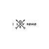 Römö crossed arrow logo mark Römö