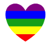 Rainbow heart mask