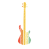 Prezent dla basisty basista gitara basowa Sunset Color
