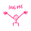 Umarme mich Umarmung Strichmännchen Geschenk