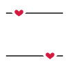 Line heart dash ornament