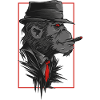 Monkey with hat and collar