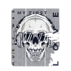 Skull with headphones t-shirt