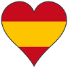 Espagne Drapeau coeur