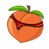 Funny peach with thong