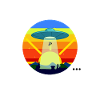 Ufo Stealing Coffee