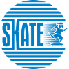 Circular Retro Blue Skating