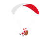 Paragliding paraglider flying Christmas