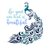 Peacock plumage
