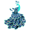 Peacock ornamental bird