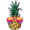 med ananas damer kostume karneval strandfest