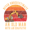 Alter Mann Mit Einem Bagger