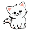 Cartoon Cat White Cat Illustration