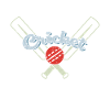 Two crossed cricket bats - cricket