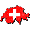 Carte de la Suisse avec le drapeau suisse