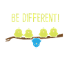 Be different budgerigar bird