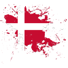 Dänemark Flagge als Farbklecks