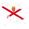 Jersey Flagge als Farbklecks