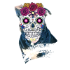 Pitbull Sugar skull - Halloween