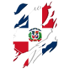 République dominicaine drapeau motif déchiré