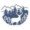 Nature, mountains, forest, deer