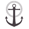 Marine captain anchor symbol