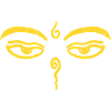 Buddha eyes yoga meditation