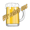 Bierglas Wir sehen uns