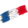 Frankreich Flagge - KURSIV