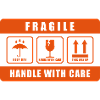 Fragile Handle With Care Shipping Label Sign