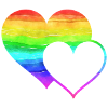 Rainbow heart love