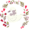Beautiful design wreath with swans