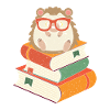 Igel auf Büchern